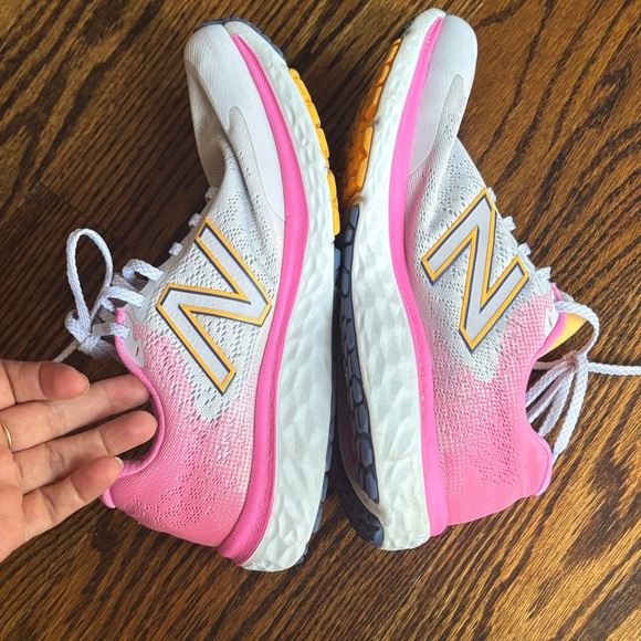 New Balance Pink and Gray Athletic Shoes - Picture 4 of 7